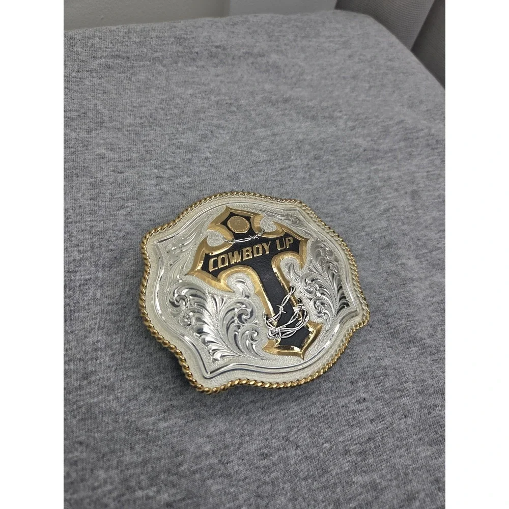 Montana Silversmiths Cowboy Up Large Rodeo Southwestern Western Belt Buckle